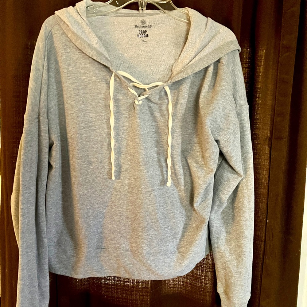 SO Cropped Hoodie Grey-XL